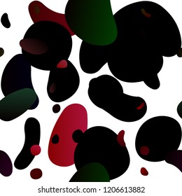 Dark Red vector seamless cover with circles. Colorful illustration with blurred circles in nature style. Design for textile, fabric, wallpapers.