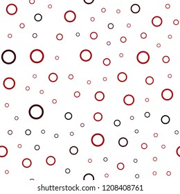 Dark Red vector seamless cover with spots. Abstract illustration with colored bubbles in nature style. Pattern can be used for beautiful websites.