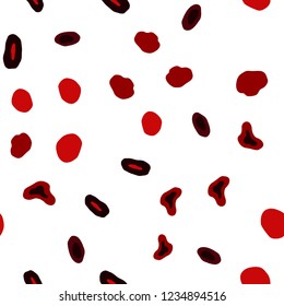 Dark Red vector seamless cover with spots. Modern abstract illustration with colorful water drops. Pattern for trendy fabric, wallpapers.