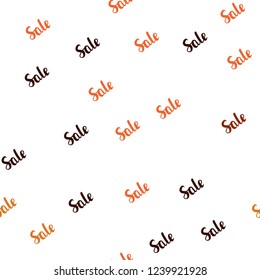 Dark Red vector seamless cover with symbols of sales. Gradient illustration with discount signs on white backdrop. Backdrop for ads, leaflets of Black Friday.