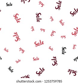 Dark Red vector seamless cover with symbols of sales. Gradient illustration with discount signs on white backdrop. Backdrop for super sales on Black Friday.