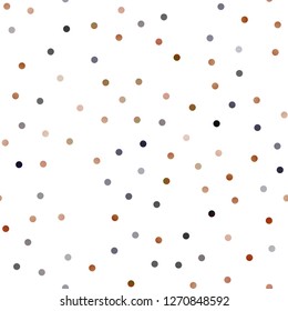 Dark Red vector seamless cover with spots. Illustration with set of shining colorful abstract circles. Pattern can be used as texture of water, rain drops.