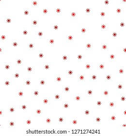Dark Red vector seamless cover with beautiful snowflakes. Modern geometrical abstract illustration with snowflakes. Design for wallpaper, fabric makers.