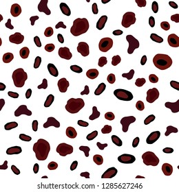 Dark Red vector seamless cover with spots. Blurred decorative design in abstract style with bubbles. Design for textile, fabric, wallpapers.