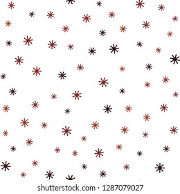 Dark Red vector seamless cover with beautiful snowflakes. Colorful snowflakes with gradient on abstract background. Pattern for design of fabric, wallpapers.