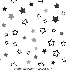 Dark Red vector seamless cover with small and big stars. Glitter abstract illustration with colored stars. Pattern for design of fabric, wallpapers.