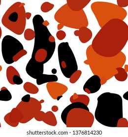 Dark Red vector seamless cover with spots. Blurred decorative design in abstract style with bubbles. Pattern for design of fabric, wallpapers.
