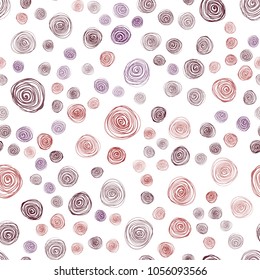 Dark Red vector seamless doodle bright layout. Sketchy doodles with flowers on blurred background. Completely new template for your business design.