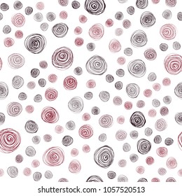 Dark Red vector seamless doodle bright pattern. Creative illustration in blurred style with flowers. Brand-new style for your business design.