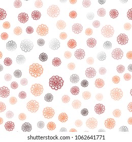 Dark Red vector seamless doodle blurred background. Glitter abstract illustration with doodles and flowers. Completely new design for your business.