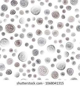 Dark Red vector seamless doodle blurred pattern. Sketchy doodles with flowers on blurred background. Elegant pattern for a brand book.