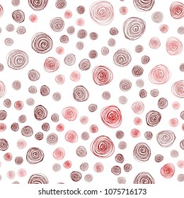 Dark Red vector seamless doodle blurred texture. Flowers on blurred abstract background with gradient. Pattern for wallpapers and coloring books.