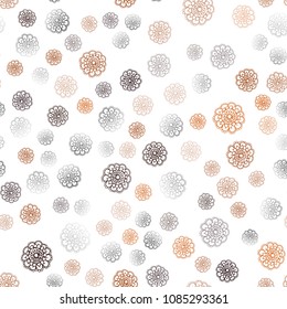 Dark Red vector seamless doodle bright template. Blurred decorative design in Indian style with flowers. Completely new template for your business design.