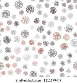 Dark Red vector seamless doodle blurred pattern. Colorful abstract illustration with flowers in doodle style. A new texture for your design.