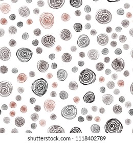 Dark Red vector seamless doodle bright pattern. A vague abstract illustration with flowers in doodles style. Pattern for wallpapers and coloring books.