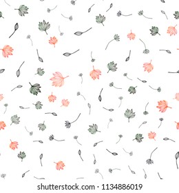 Dark Red vector seamless doodle background. leaves on elegant natural pattern with gradient. Pattern for heads of websites and designs.