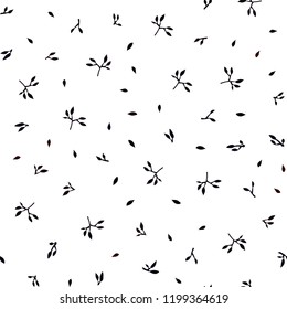 Dark Red vector seamless doodle background with leaves. Glitter abstract illustration with doodles and leaves. Pattern for trendy fabric, wallpapers.