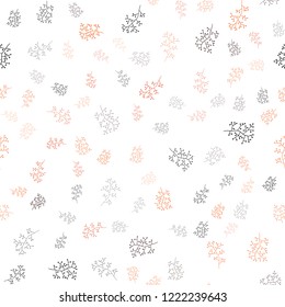 Dark Red vector seamless doodle backdrop with leaves, branches. Modern abstract illustration with leaves and branches. Pattern for design of window blinds, curtains.