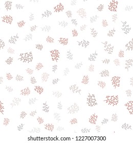 Dark Red vector seamless doodle pattern with leaves, branches. Colorful illustration in doodle style with leaves, branches. Pattern for trendy fabric, wallpapers.
