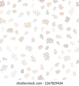 Dark Red vector seamless doodle backdrop with leaves, branches. Brand new colored illustration with leaves and branches. Pattern for design of window blinds, curtains.