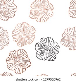 Dark Red vector seamless doodle background with flowers. Brand new colored illustration with flowers. Design for wallpaper, fabric makers.