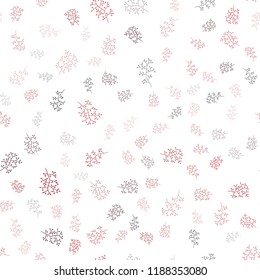 Dark Red vector seamless elegant wallpaper with leaves, branches. Sketchy doodles on white background. Pattern for design of window blinds, curtains.