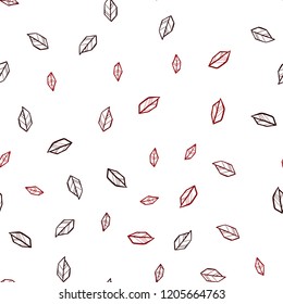 Dark Red vector seamless elegant background with leaves. Blurred decorative design in Indian style with leaves. Design for wallpaper, fabric makers.