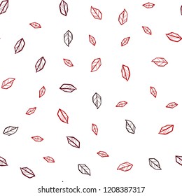 Dark Red vector seamless elegant background with leaves. leaves on blurred abstract background with gradient. Pattern for trendy fabric, wallpapers.