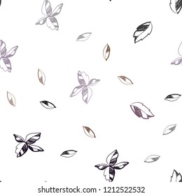 Dark Red vector seamless elegant wallpaper with leaves. An elegant bright illustration with leaves in Natural style. Trendy design for wallpaper, fabric makers.
