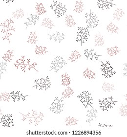 Dark Red vector seamless elegant background with branches. Sketchy doodles on white background. Template for business cards, websites.