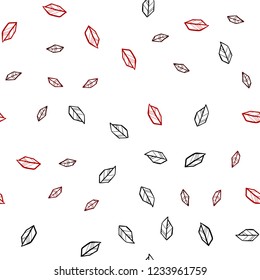 Dark Red vector seamless elegant pattern with leaves. An elegant bright illustration with leaves in Natural style. Design for wallpaper, fabric makers.