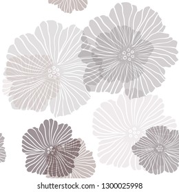 Dark Red vector seamless elegant wallpaper with flowers. Modern abstract illustration with flowers. Pattern for trendy fabric, wallpapers.