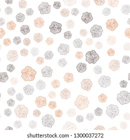 Dark Red vector seamless elegant wallpaper with flowers. Colorful illustration in doodle style with flowers. Design for textile, fabric, wallpapers.