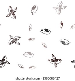 Dark Red vector seamless elegant pattern with leaves. An elegant bright illustration with leaves in Natural style. Pattern for design of window blinds, curtains.