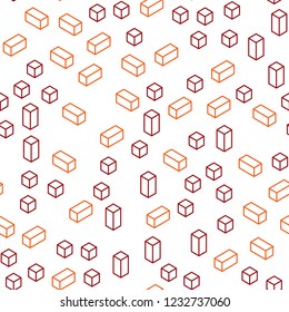 Dark Red vector seamless, isometric cover in polygonal style. Abstract gradient illustration with rectangles. Design for wallpaper, fabric makers.