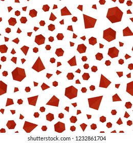 Dark Red vector seamless, isometric pattern with polygonal style with cubes. Illustration with colorful triangles, rectangles. Design for wallpaper, fabric makers.