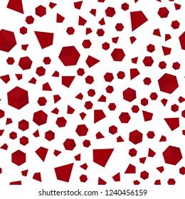 Dark Red vector seamless, isometric pattern with polygonal style with cubes. Abstract illustration with colorful lines, cubes. Texture for window blinds, curtains.