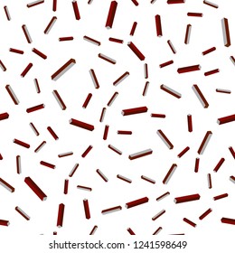 Dark Red vector seamless, isometric template with repeated sticks. Glitter abstract illustration with colorful sticks. Template for business cards, websites.