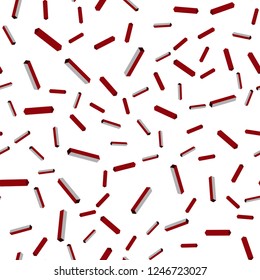 Dark Red vector seamless, isometric pattern with sharp lines. Blurred decorative design in simple style with lines. Pattern for trendy fabric, wallpapers.