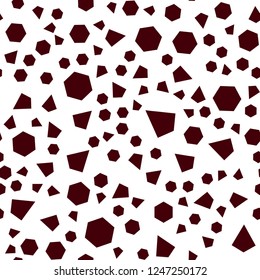Dark Red vector seamless, isometric texture with poly style with cubes. Illustration with colorful triangles, rectangles. Design for textile, fabric, wallpapers.