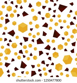 Dark Red vector seamless, isometric layout with rectangles, triangles. Illustration with colorful triangles, rectangles. Pattern for design of fabric, wallpapers.