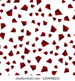 Dark Red vector seamless, isometric pattern with polygonal style. Illustration with set of colorful triangles. Pattern for trendy fabric, wallpapers.