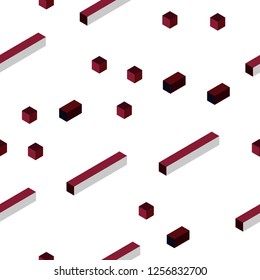Dark Red vector seamless, isometric backdrop with rhombus. Rectangles on abstract background with colorful gradient. Template for business cards, websites.