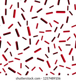Dark Red vector seamless, isometric texture with colored lines. Colorful shining illustration with lines on abstract template. Pattern for design of fabric, wallpapers.