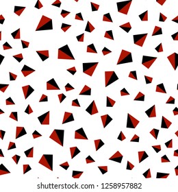 Dark Red vector seamless, isometric pattern with polygonal style. Beautiful illustration with triangles in nature style. Pattern for trendy fabric, wallpapers.