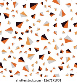 Dark Red vector seamless, isometric background with triangles. Decorative design in abstract style with triangles. Pattern for trendy fabric, wallpapers.
