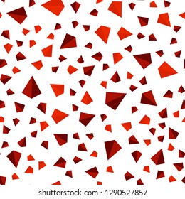 Dark Red vector seamless, isometric background with triangles. Decorative design in abstract style with triangles. Design for wallpaper, fabric makers.
