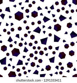 Dark  Red vector seamless, isometric texture with poly style with cubes. Lines, rhombus with colorful gradient. Design for wallpaper, fabric makers.