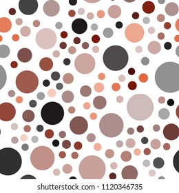 Dark Red vector seamless layout with circle shapes. Illustration with set of shining colorful abstract circles. Completely new template for your brand book.