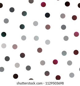 Dark Red vector seamless layout with circle shapes. Illustration with set of shining colorful abstract circles. Beautiful design for your business natural advert.